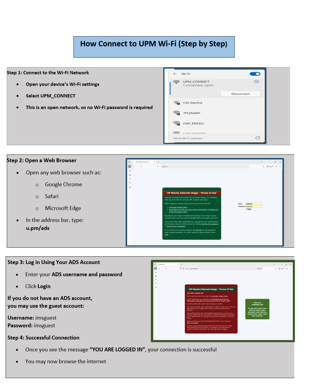 How to Connect to UPM Wi-Fi Step by Step